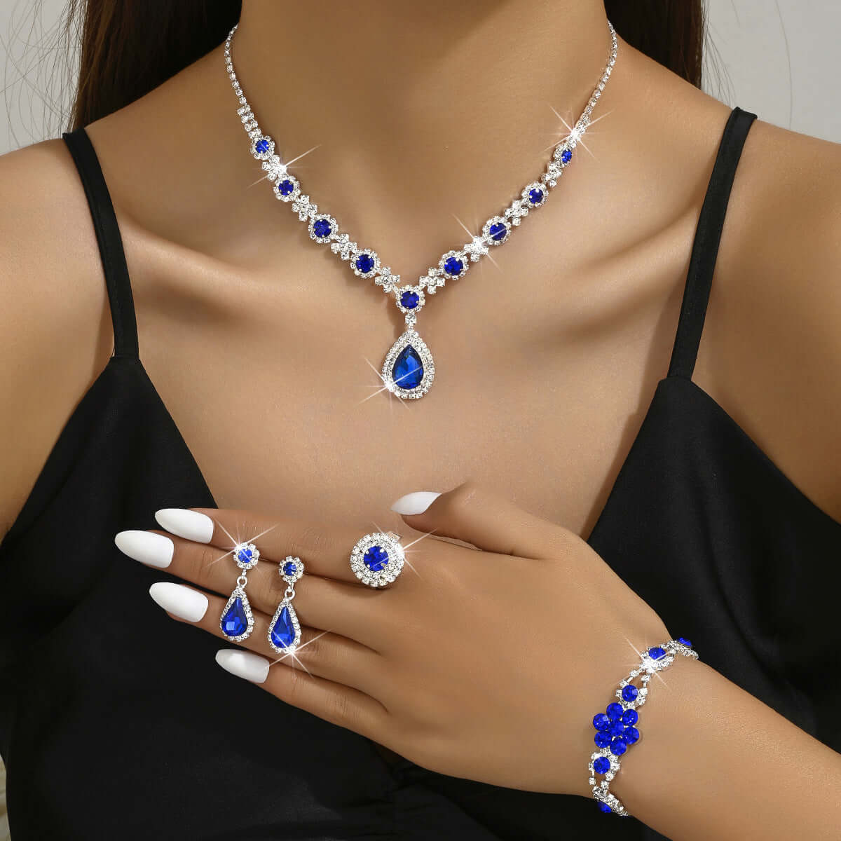 Jewelry Set Bracelet Earrings Necklace And Ringfour