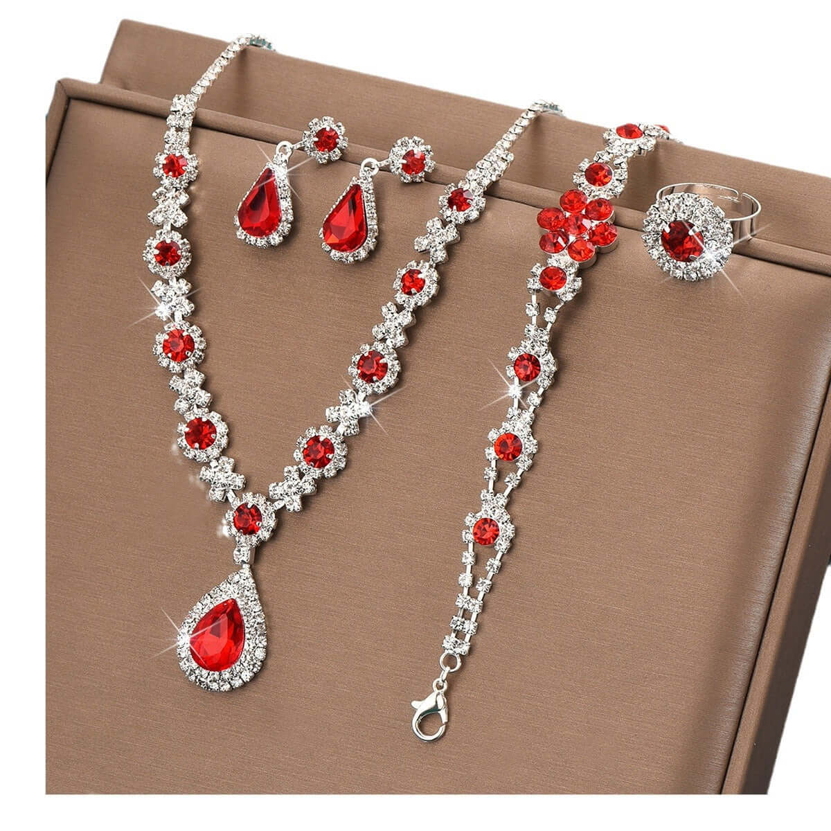 Jewelry Set Bracelet Earrings Necklace And Ringfour