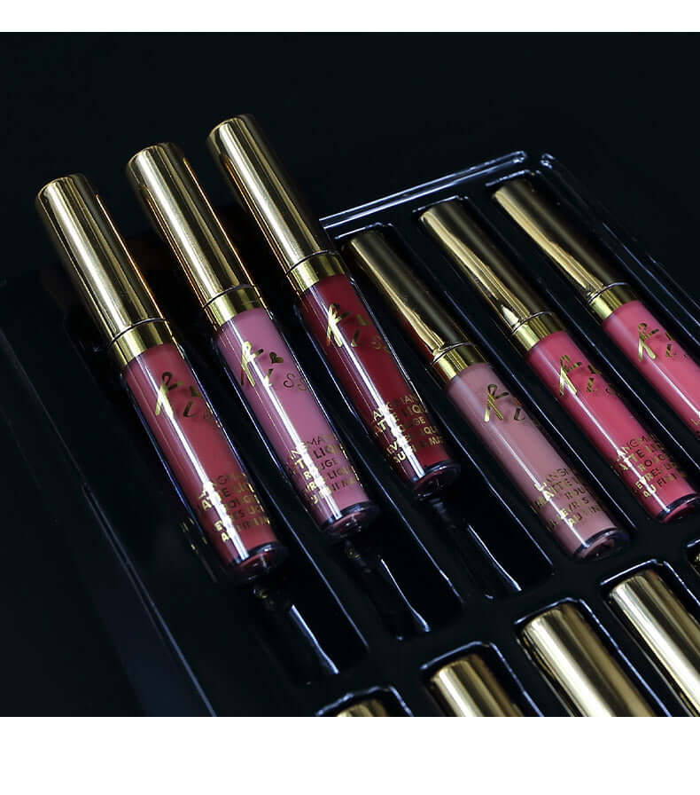 12 Colors Matte Lip Gloss Set Matte Lasting