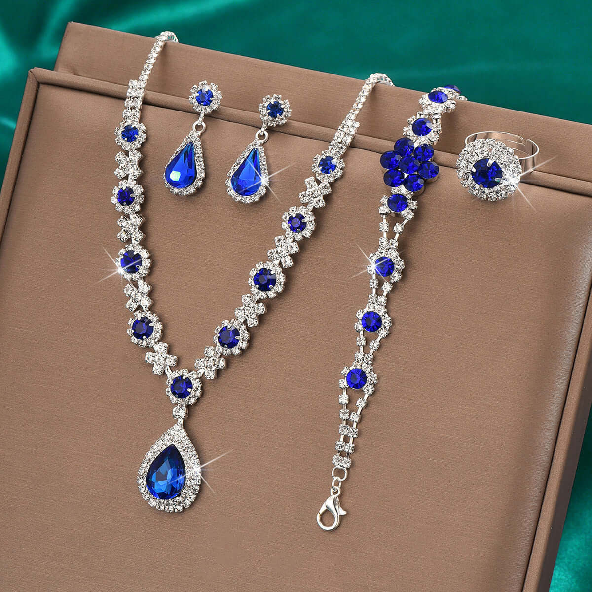 Jewelry Set Bracelet Earrings Necklace And Ringfour