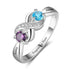 12th Birthday Stone Love Heart Ring