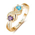 12th Birthday Stone Love Heart Ring